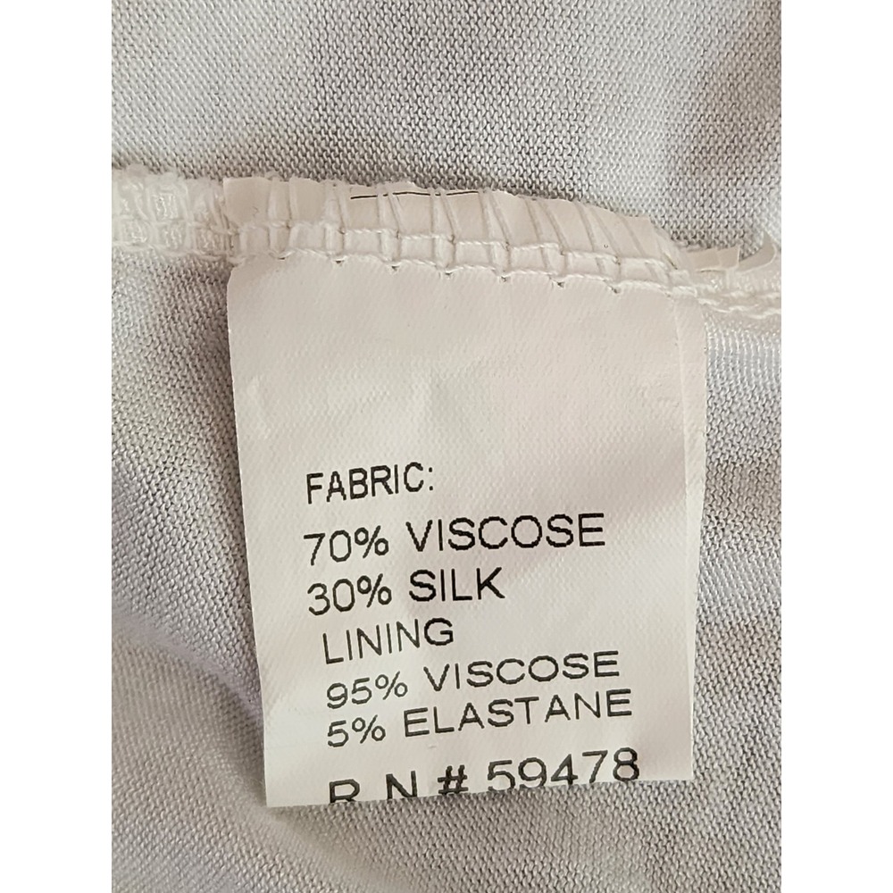 Bellambra Italy Silk Blend Tie Dye Midi Dress Blue White Sleeveless Pockets M - Picture 5 of 6